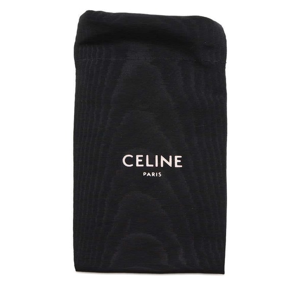 Celine Card Case with Zip Logo Calf Leather Wallet Black Coin - Picture 12 of 12